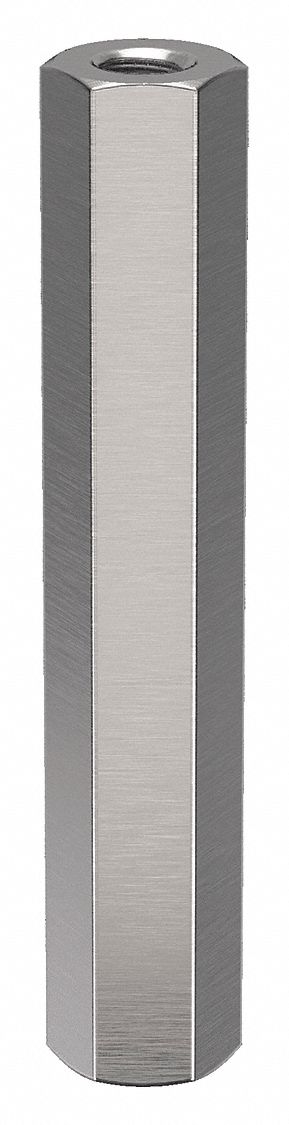 Standoff: #6-32 Thrd Sz, 1 1/2 in Lg, Hex, Stainless Steel, Plain, 1/4 in Hex Wd