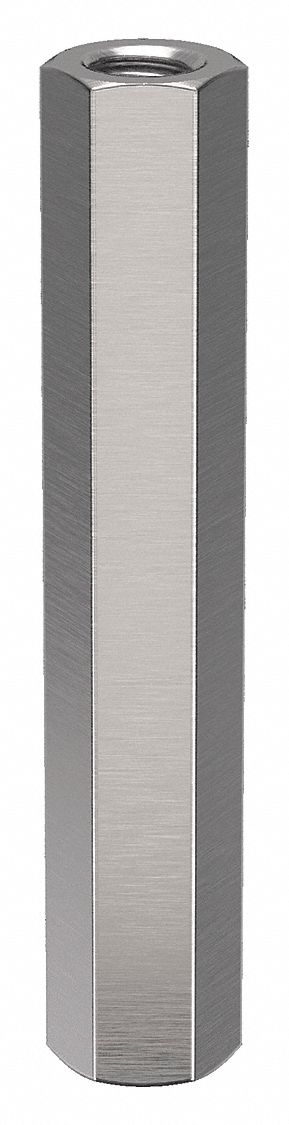 Standoff: #8-32 Thrd Sz, 1 1/2 in Lg, Hex, Stainless Steel, Plain, 1/4 in Hex Wd