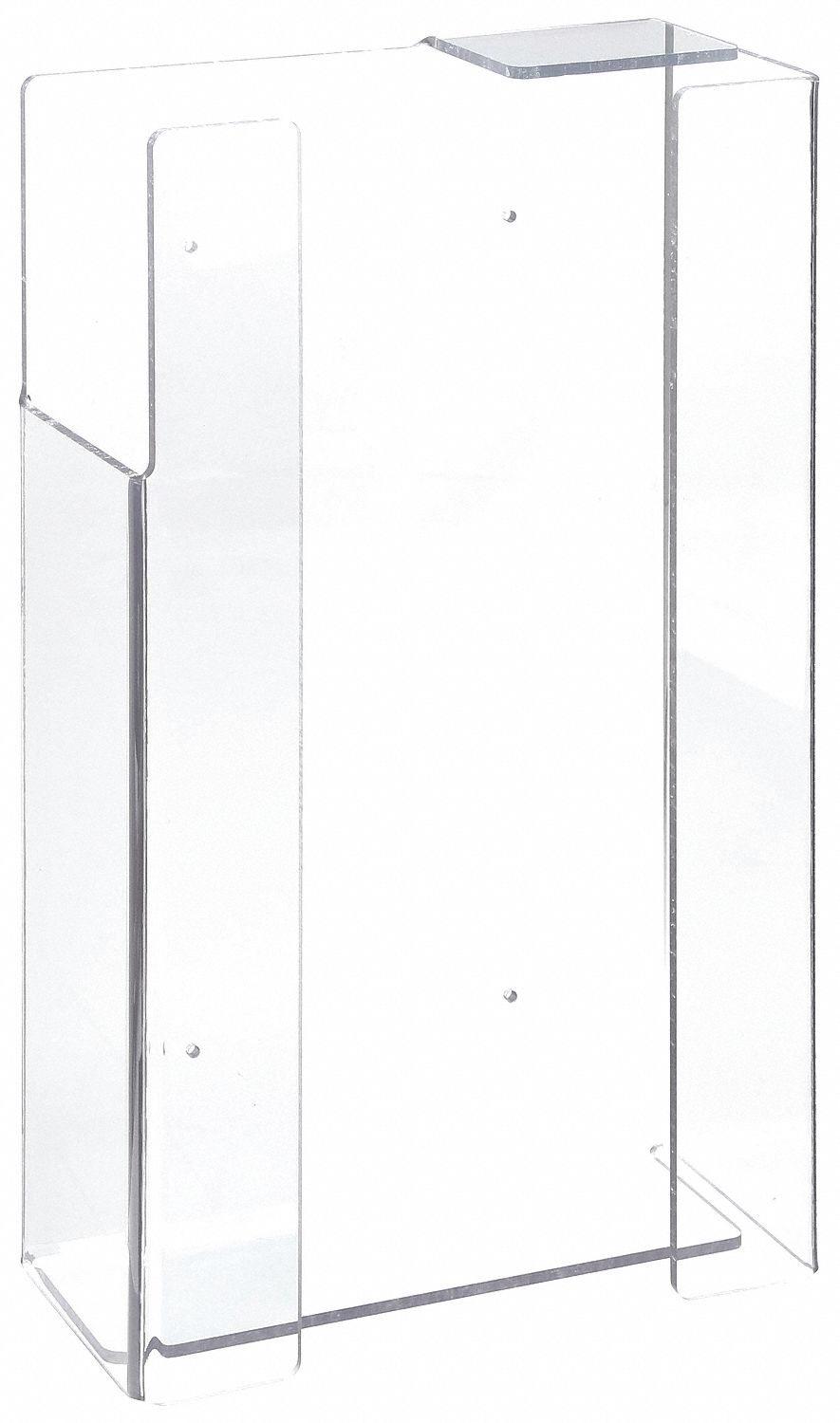GLOVE DISPENSER MOUNT, CLEAR, RECYCLED PETG, 10½ IN X 16 IN X 4 IN