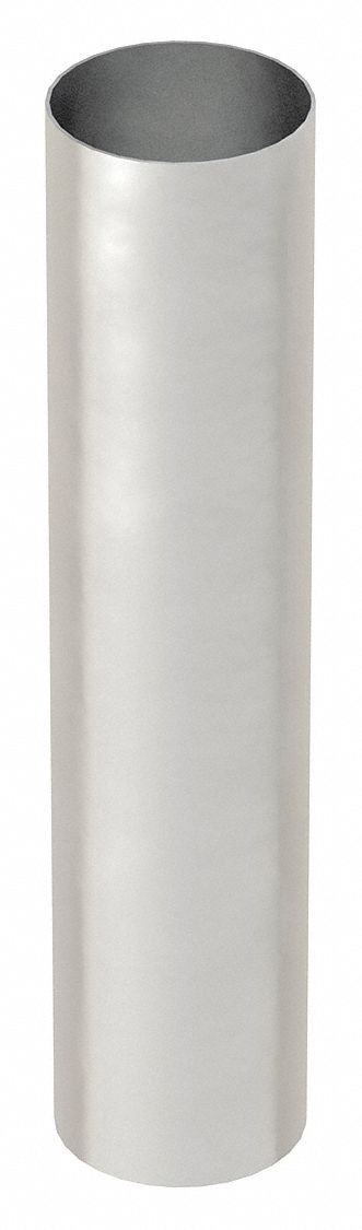 Spacer: For #4 Screw Size, Aluminum, Plain, 1/8 in Overall Lg, 0.115 in Inside Dia, 10 PK