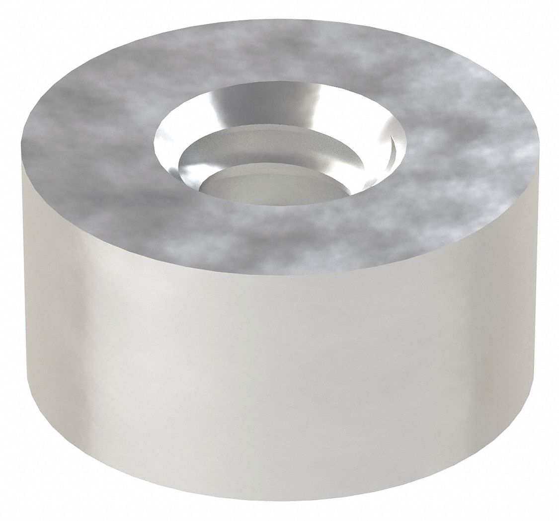 Standoff: #4-40 Thrd Sz, 1/8 in Lg, Round, Aluminum, Plain, 1/4 in Dia