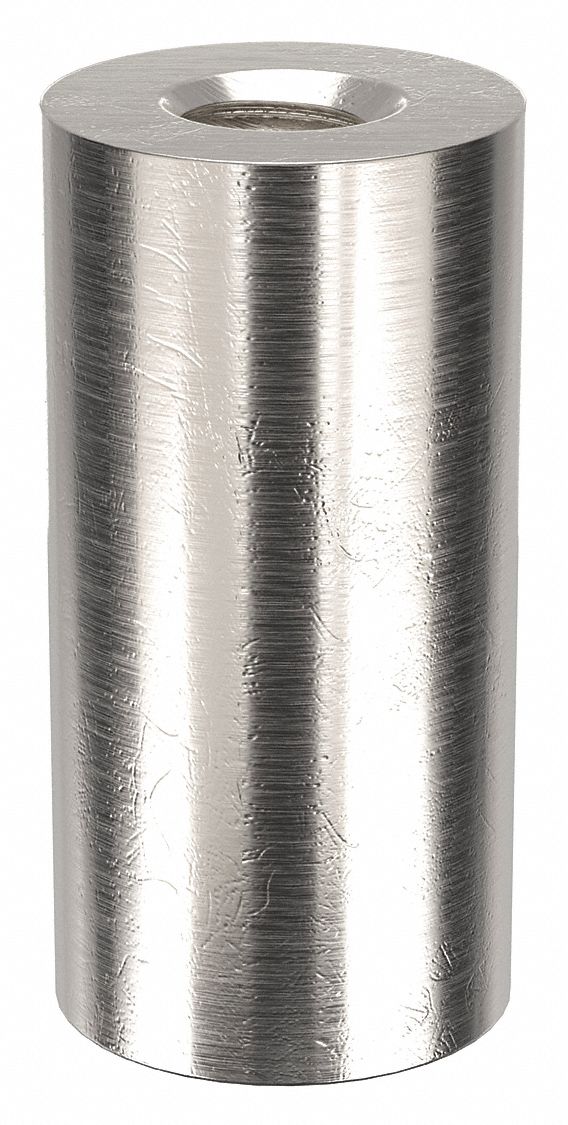 Standoff: #4-40 Thrd Sz, 1/2 in Lg, Round, Aluminum, Plain, 1/4 in Dia