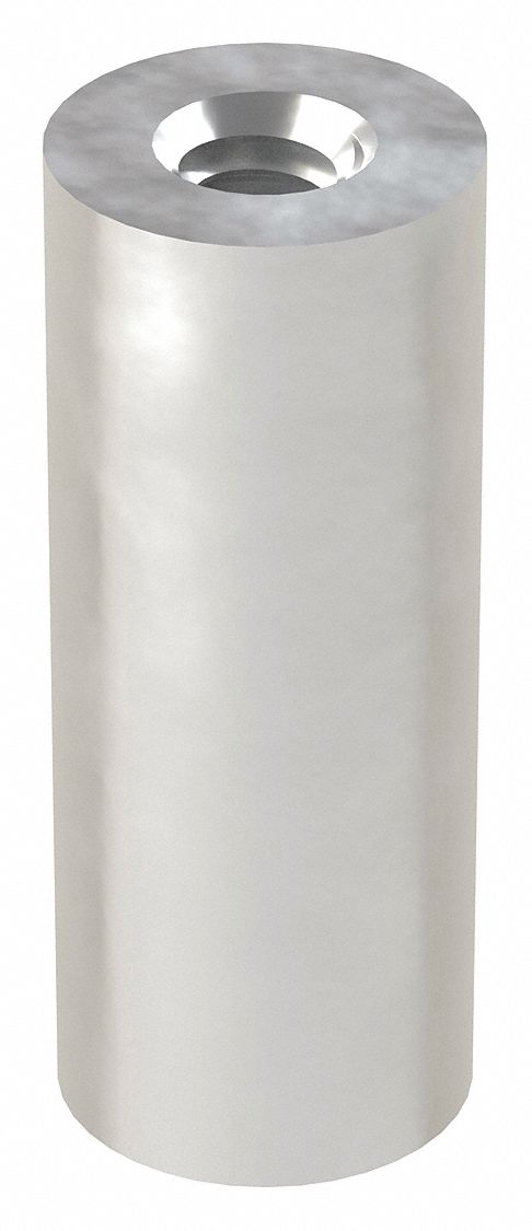Standoff: #4-40 Thrd Sz, 5/8 in Lg, Round, Aluminum, Plain, 1/4 in Dia