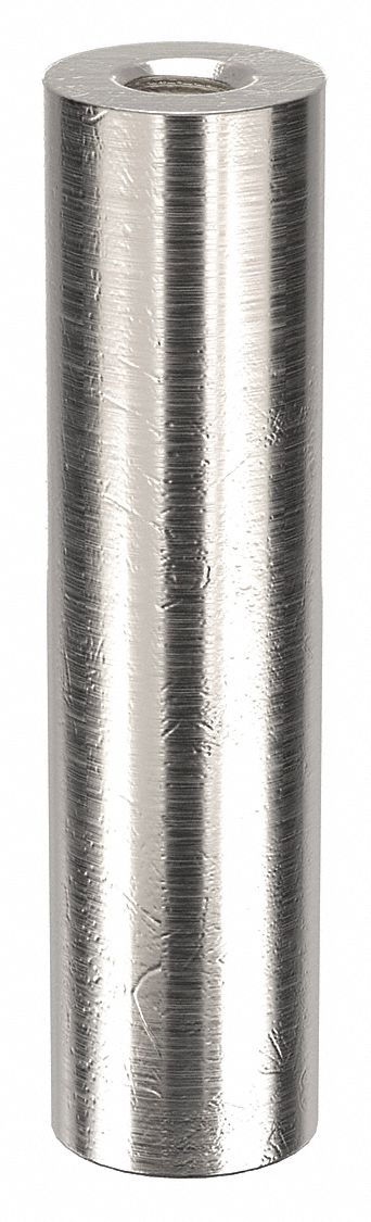 Standoff: #4-40 Thrd Sz, 1 in Lg, Round, Aluminum, Plain, 1/4 in Dia