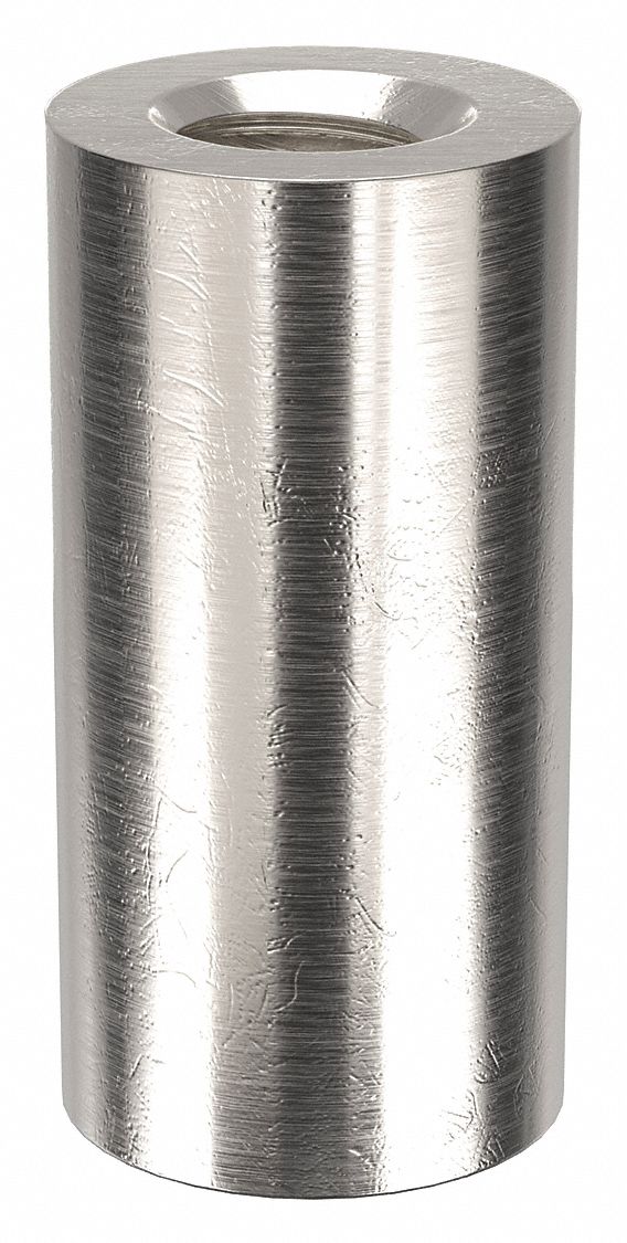 Standoff: #6-32 Thrd Sz, 1/2 in Lg, Round, Aluminum, Plain, 1/4 in Dia