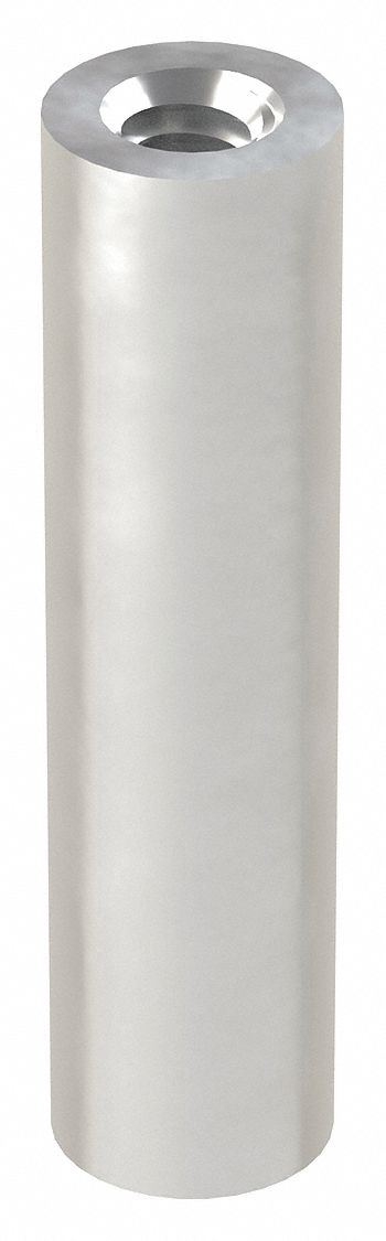 Standoff: #6-32 Thrd Sz, 1 in Lg, Round, Aluminum, Plain, 1/4 in Dia