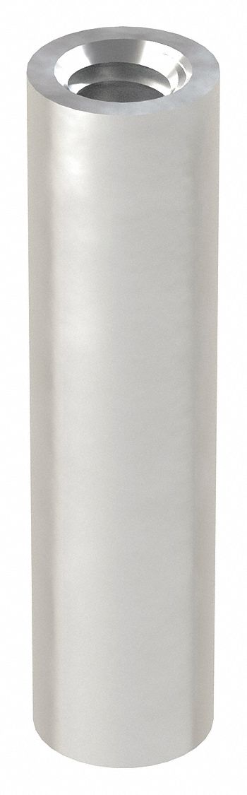 Standoff: #8-32 Thrd Sz, 1 in Lg, Round, Aluminum, Plain, 1/4 in Dia