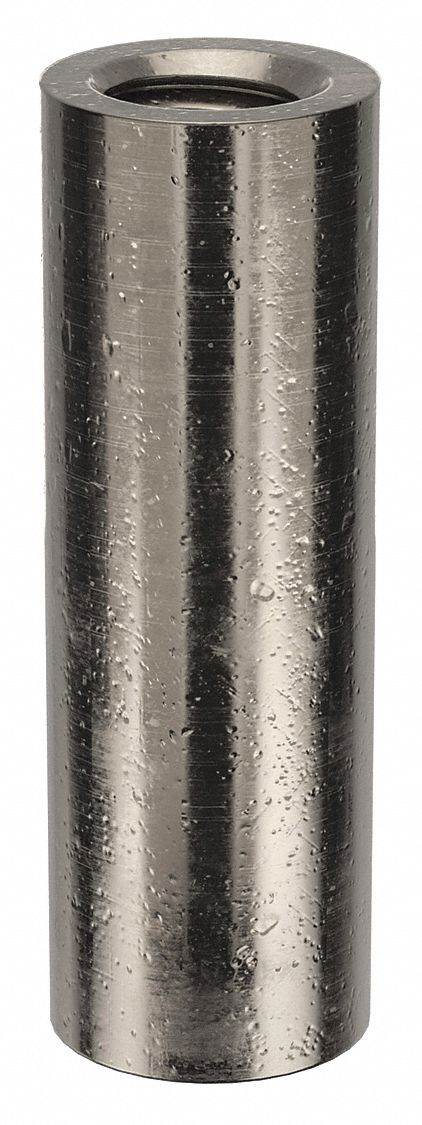 Standoff: #8-32 Thrd Sz, 3/4 in Lg, Round, Brass, Nickel Plated, 1/4 in Dia