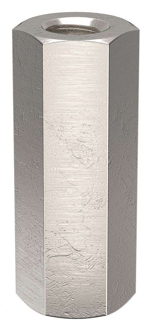 Standoff: Inch, Female x Female, Hex, Aluminum, Plain, 3/4 in Overall Lg, 10 PK