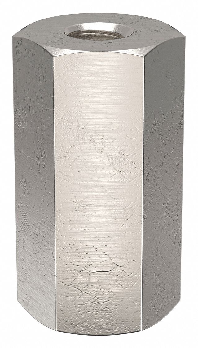 Standoff: Inch, Female x Female, Hex, Aluminum, Plain, 3/4 in Overall Lg, 10 PK