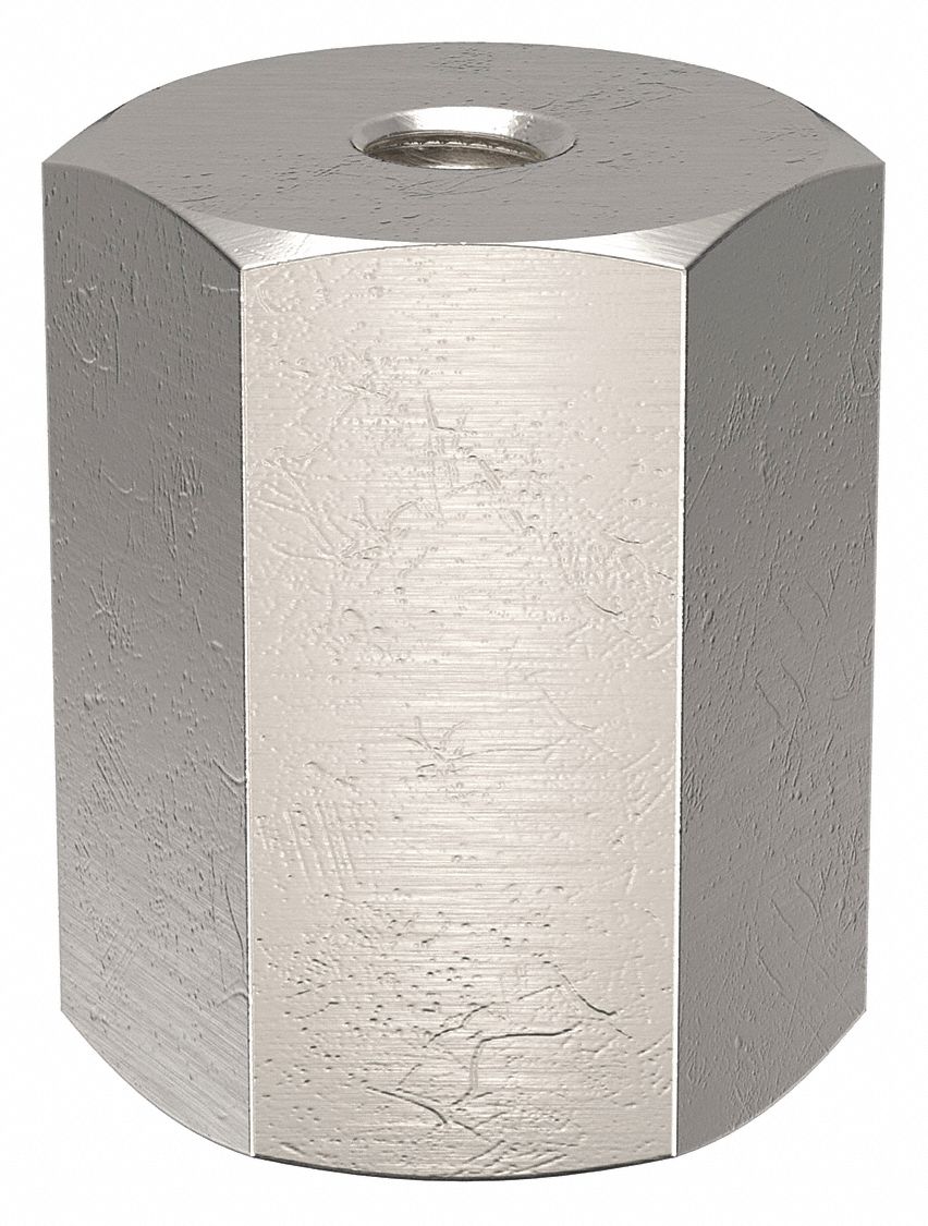 Standoff: #8-32 Thrd Sz, 3/4 in Lg, Hex, Aluminum, Plain, 3/8 in Hex Wd
