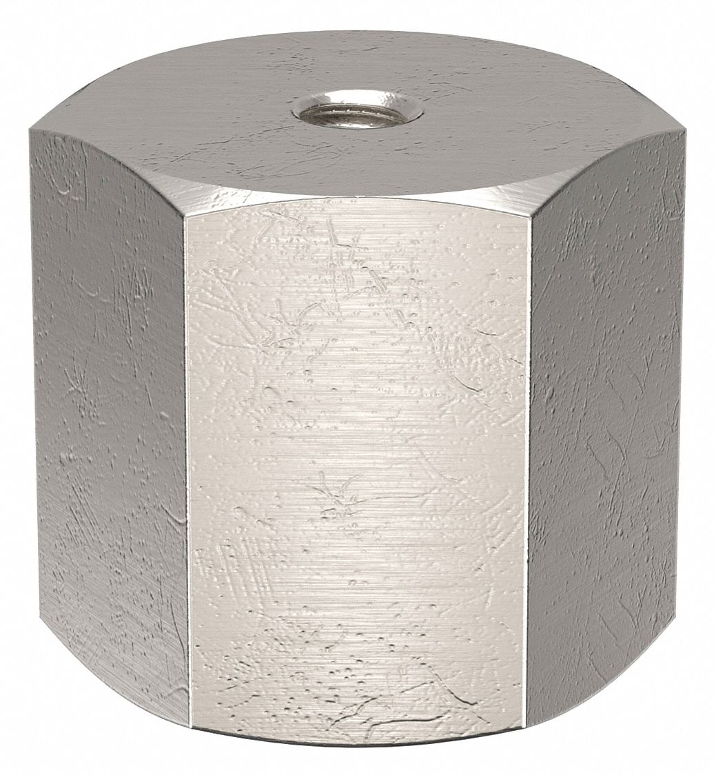 Standoff: 1/4"-20 Thrd Sz, 7/8 in Lg, Hex, Aluminum, Plain, 1/2 in Hex Wd