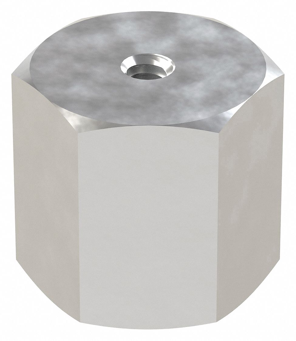 Standoff: 1/4"-20 Thrd Sz, 1 in Lg, Hex, Aluminum, Plain, 1/2 in Hex Wd