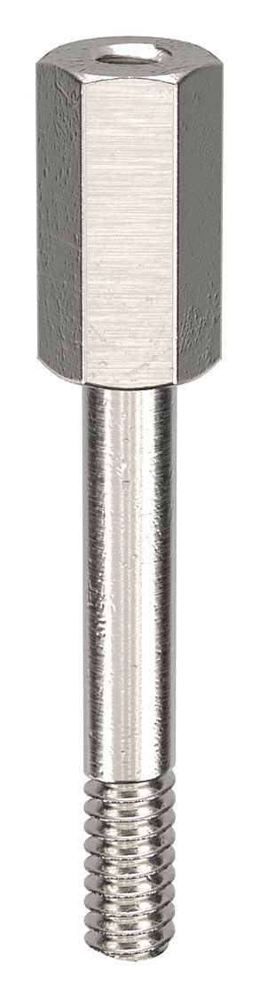 Standoff: #4-40 Thrd Sz, 9/16 in Lg, 3/8 in Body Lg, 3/16 in Thread Lg, 3/16 in Hex Wd, Aluminum