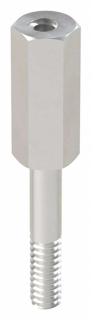 Standoff: Male x Female, 7/8 in Lg, Hex, Aluminum, Plain, 1/4 in Hex Wd, Aluminum, Aluminum, 10 PK