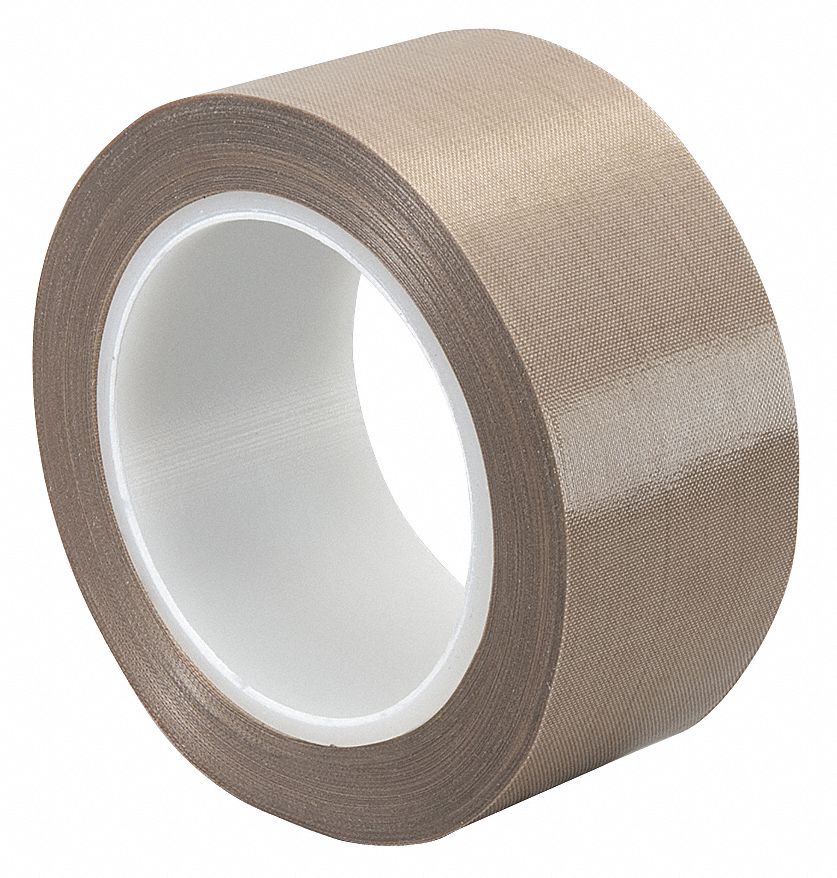 CLOTH TAPE, PTFE SLICK SURFACE GLASS CLOTH TAPE, TAN, ¼ IN X 36 YD, 5 MIL, SILICONE