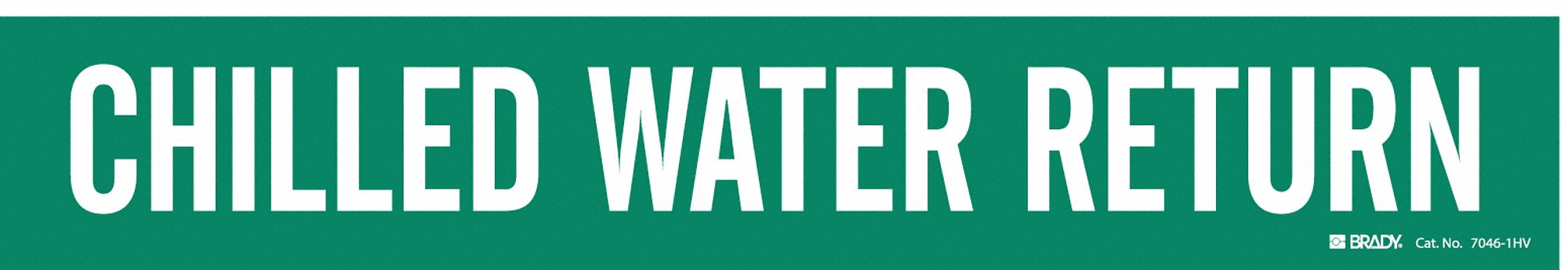 Pipe Marker: Chilled Water Return, Green, White, Fits 8 in and Larger Pipe O.D., 1 Pipe Markers
