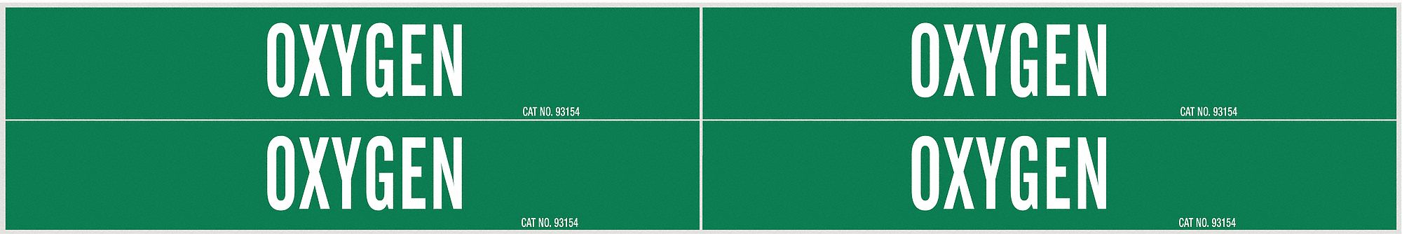 Oxygen, Green, Pipe Marker - 6N507|7210-4 - Grainger
