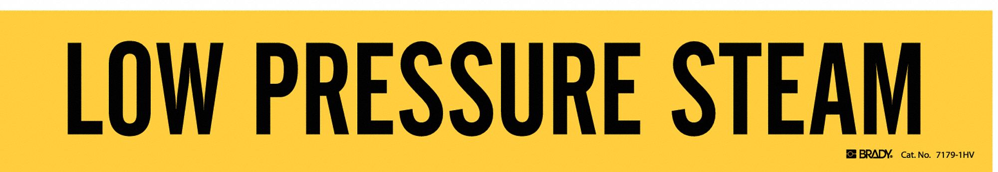 Pipe Marker: Low Pressure Steam, Yellow, Black, Fits 8 in and Larger Pipe O.D., 1 Pipe Markers