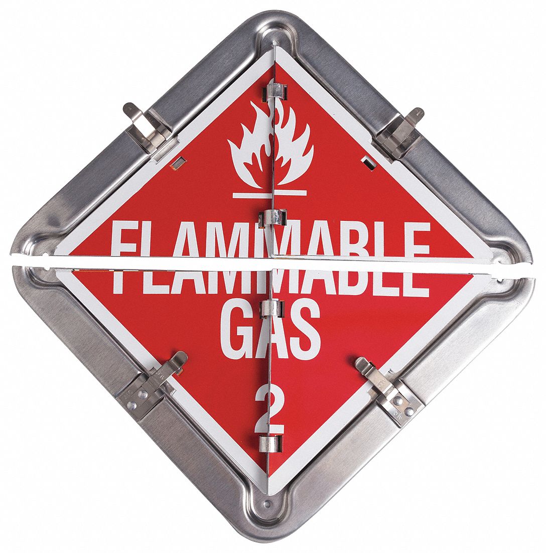 DOT Container Placard: Various DOT Classes, 13 5/8 in x 13 5/8 in, 13 5/8 in Label Ht, Placard