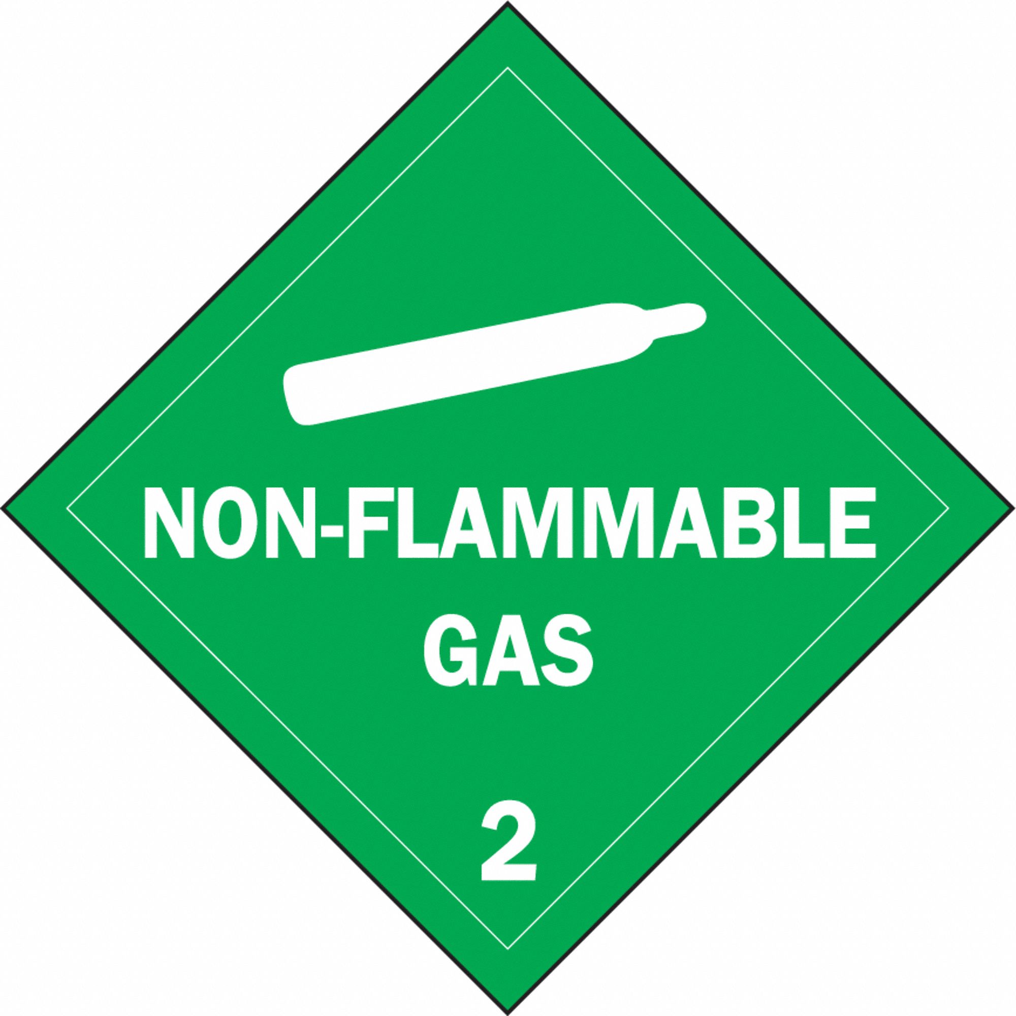 Non Flammable Gas In Label Wd Dot Container Placard N