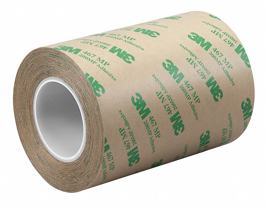 TRANSFER TAPE, 467MP, GENERAL PURPOSE, 6 IN X 20 YD, 2.3 MIL, POLY COATED KRAFT PAPER