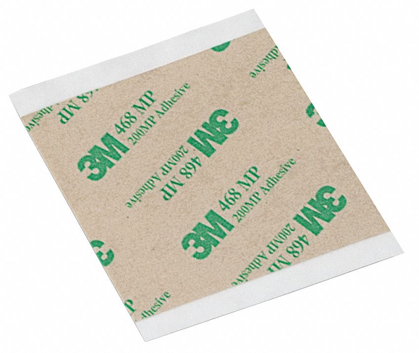 Transfer Tape: Square, 12 in x 12 in, 5.2 mil Tape Thick, Poly Coated Kraft Paper, 3M 468MP, 12 PK
