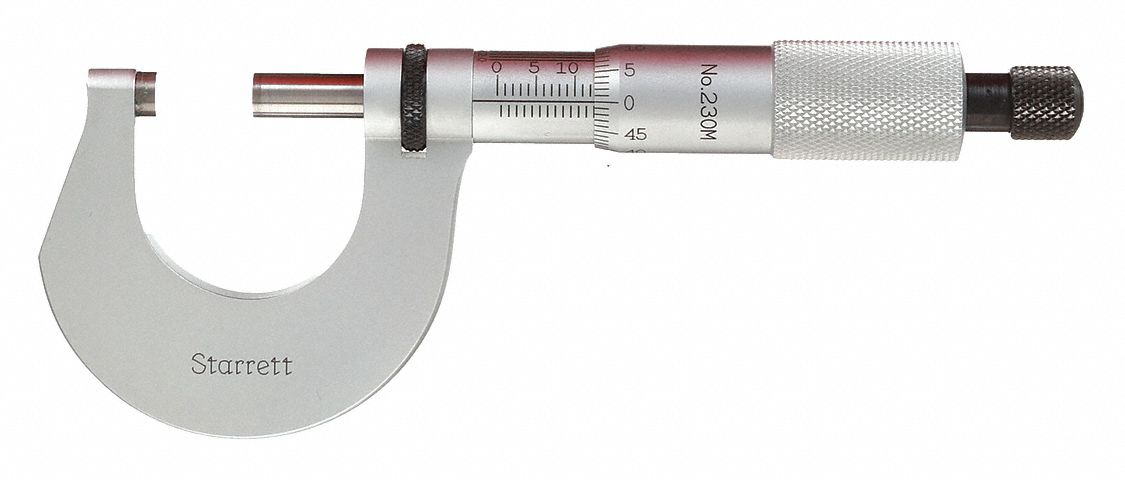 MICROMÈTRE EXTÉRIEUR MÉCANIQUE, MÉTRIQUE, GAMME DE 0 À 25 MM, PRÉCISION +/- 0,02 MM