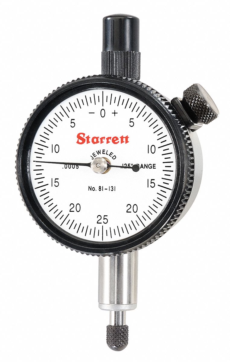 STARRETT Continuous Reading Dial Indicator, AGD 1, 1.687