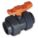 MANUAL TWO-WAY BALL VALVE: ½ IN, PVC, STRAIGHT, FNPT X FNPT, FULL PORT BALL PORT