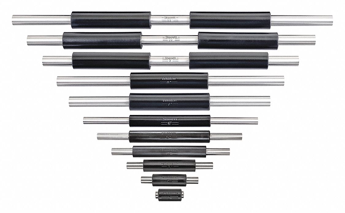 STARRETT Micrometer Setting Standard Set: Inch, 11 Pieces, 1/4 in/3/8