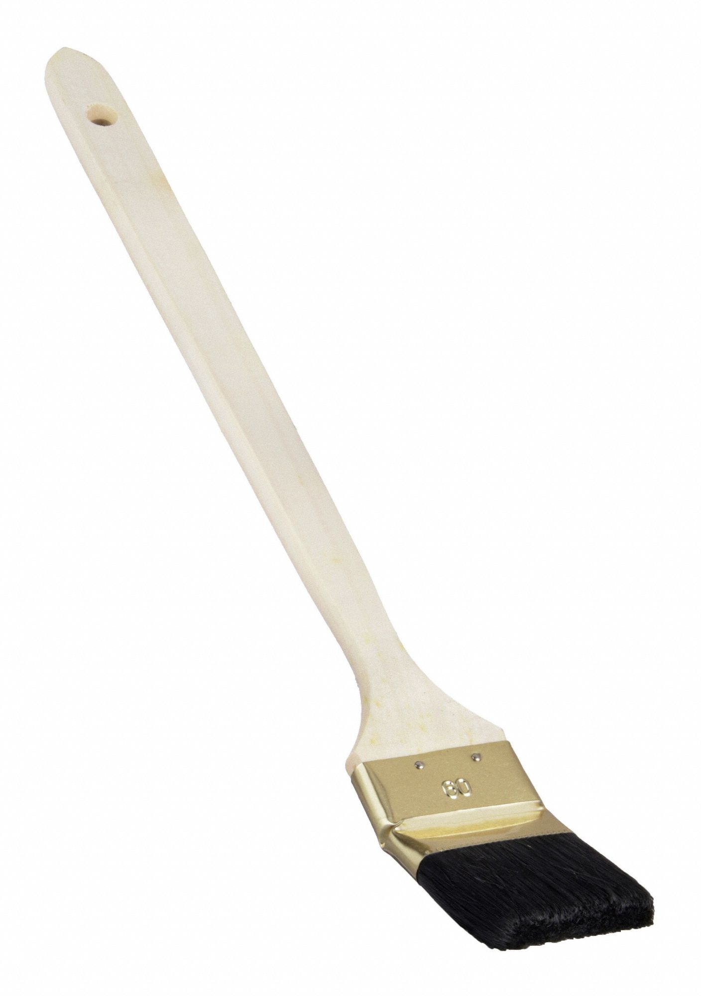 50mm/2 inch Brush Head Width Long Wood Handle Metal Ferrule Bent Paint  Brush Radiator Brush Beige 704#(2Pcs)