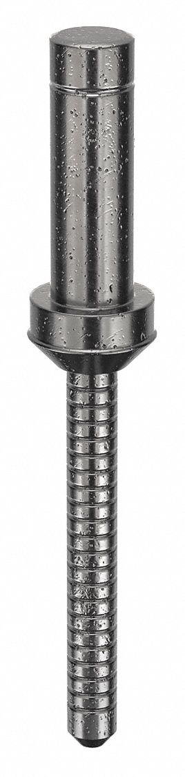 Blind Rivet, 1.667 in L, 0.25 in dia, PK10: Inch, 1 43/64 in Overall Lg, 41/64 in Body Lg, Dome, 10 PK