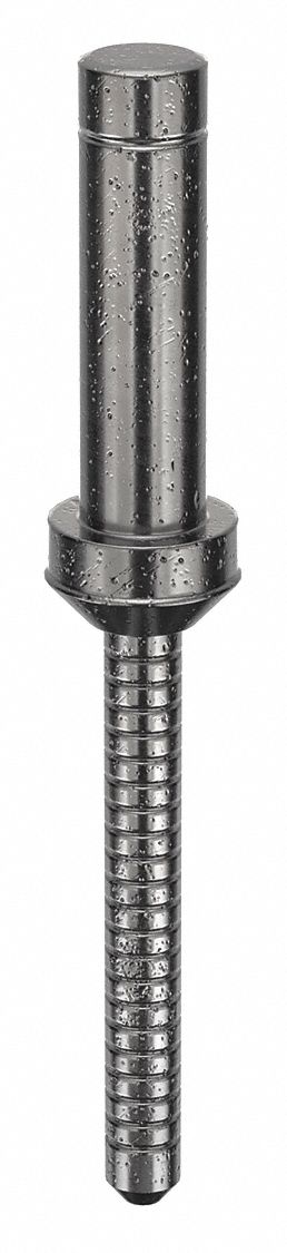 Blind Rivet, 1.792 in L, 0.25 in dia, PK10: Inch, 1 51/64 in Overall Lg, 49/64 in Body Lg, Dome, 10 PK