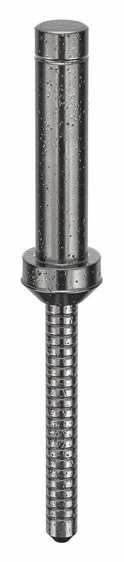 Blind Rivet, 1.98 in L, 0.25 in dia, PK10: Inch, 1 63/64 in Overall Lg, 61/64 in Body Lg, Dome, 10 PK