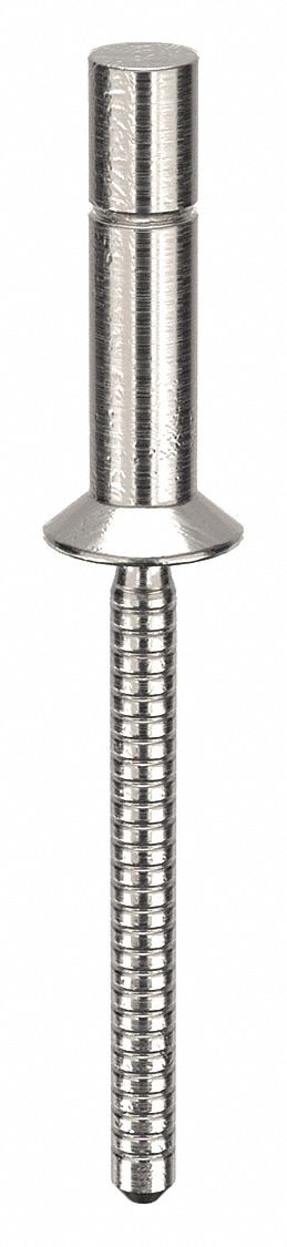 Blind Rivet, 1.796" L, 0.1875" dia, PK25: Inch, 1 51/64 in Overall Lg, 31/64 in Body Lg, Dome, 25 PK