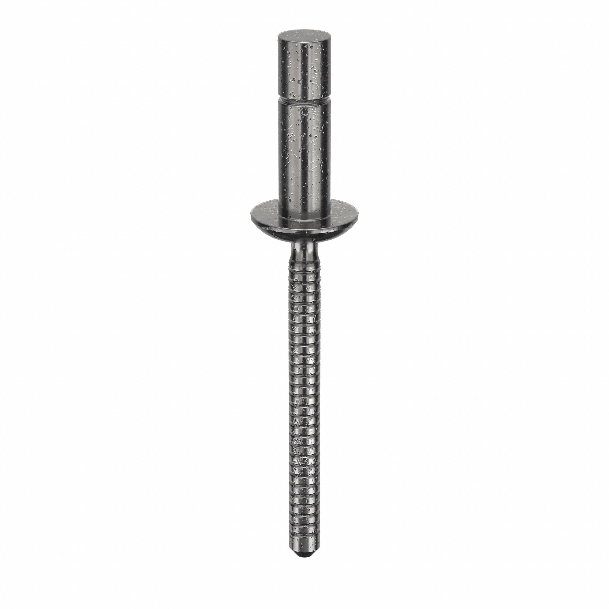 Blind Rivet, 1.713" L, 0.1875" dia, PK25: Inch, 1 23/32 in Overall Lg, 13/32 in Body Lg, Dome, 25 PK
