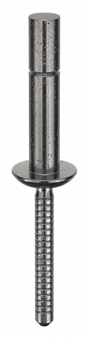 Blind Rivet, 2.277 in L, 0.25 in dia, PK25: Inch, 2 9/32 in Overall Lg, 51/64 in Body Lg, Dome, 25 PK