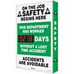 On The Job Safety Begins Here This Department Has Worked ___ Days Without A Lost Time Accident Accidents Are Avoidable Safety Scoreboards