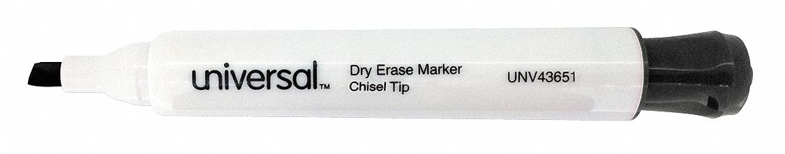 6NDZ7 - Dry Erase Marker Chisel Black PK12