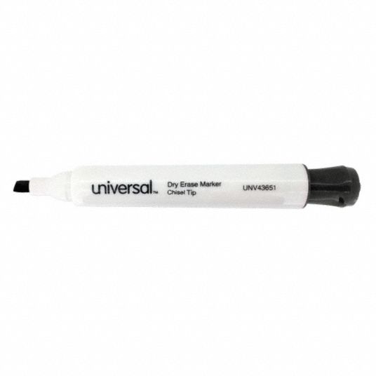 UNV43651 Black Dry Erase Markers by Universal