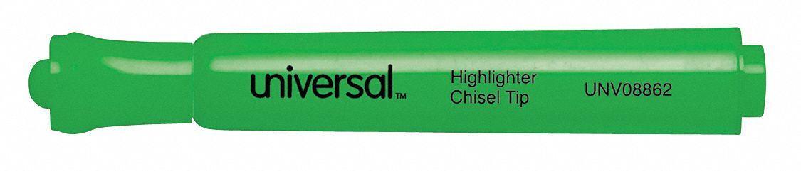 Highlighter, Tank, Chisel, Fl Green, PK12