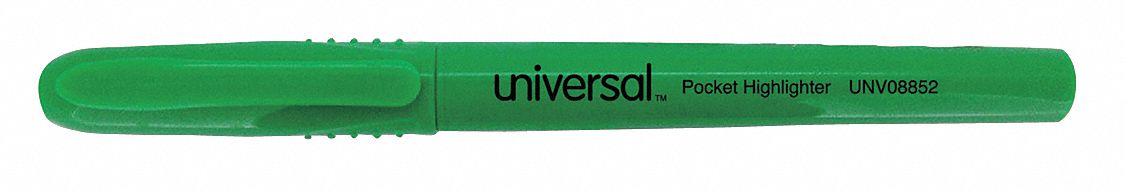 Highlighter, Pen, Chisel, Fl Green, PK12