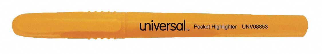 Highlighter, Pen, Chisel, Fl Orange, PK12