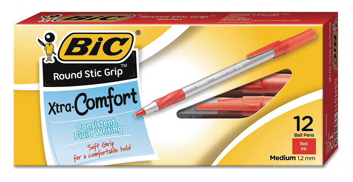 Ballpoint Pens, Red, PK12