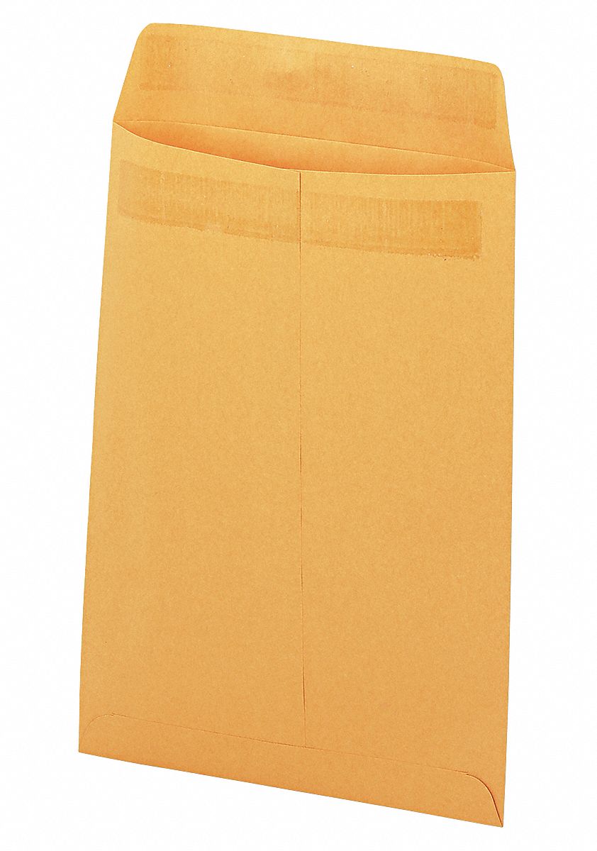 Manila Envelopes: #10-1/2 Envelope Size, Kraft, Top, Brown, 250 PK