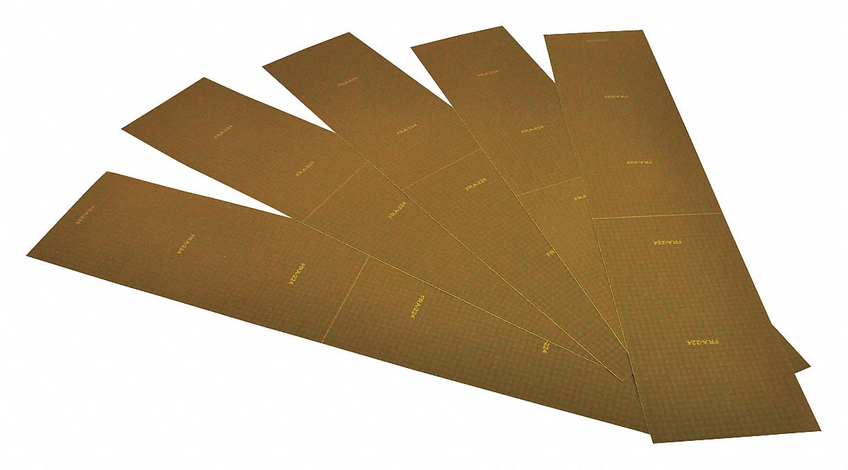 Reflective Tape: Rail, Yellow, 4 in Wd, 18 in Lg, Acrylic