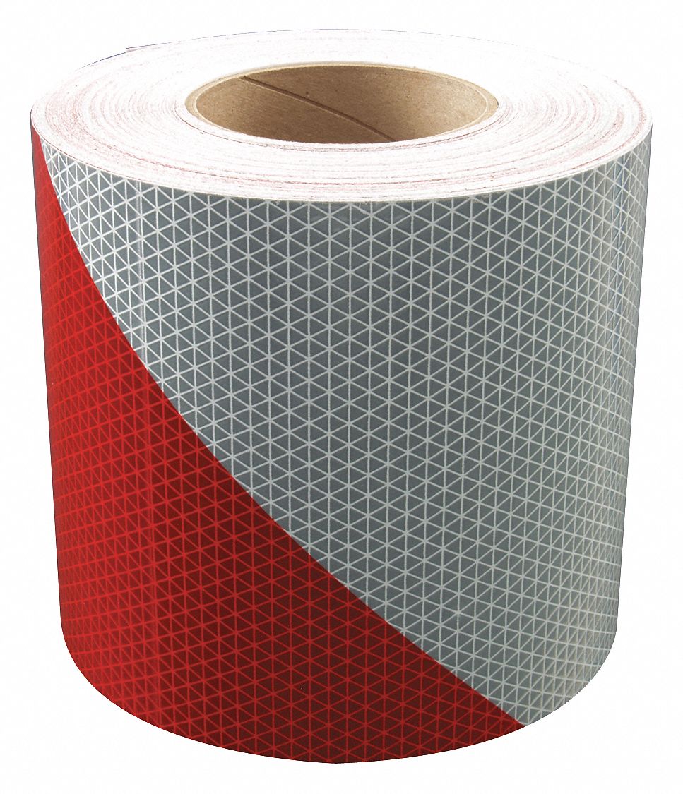 Commercial Vehicles/Rail Gate Arms, Red/White Diagonal LH, Reflective