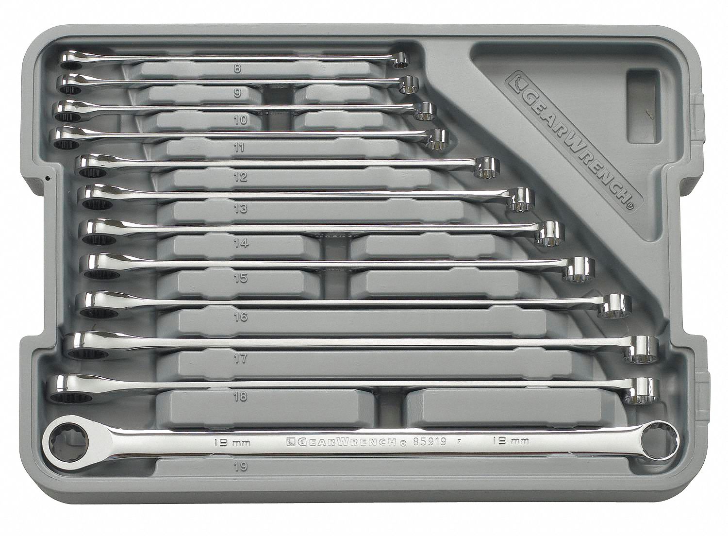 Ratcheting Wrench Set, Alloy Steel, Polished - Grainger