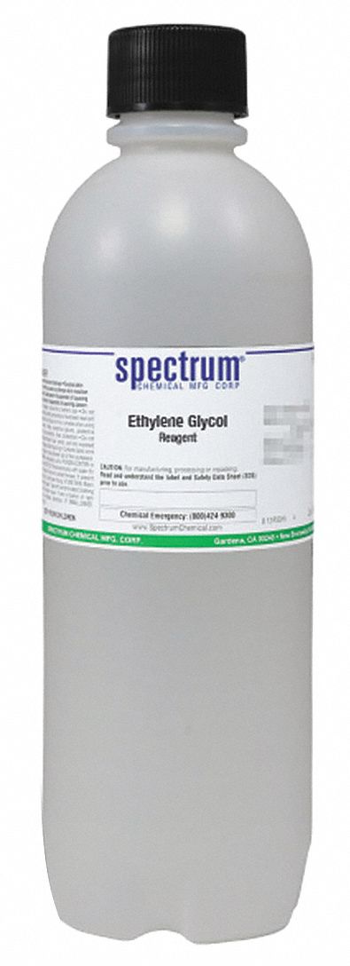 Ethylene Glycol: Lab, 1 L, 107-21-1, Solvent, Liquid, Bottle, Plastic, 24 mo Shelf Life, 1